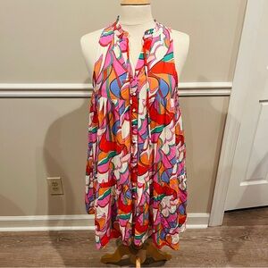 Aura Button Front Sleeveless Dress